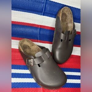🥳✨ Birkenstock Boston Waterproof Leather Slip On Mule Sandals Women’s Size 7